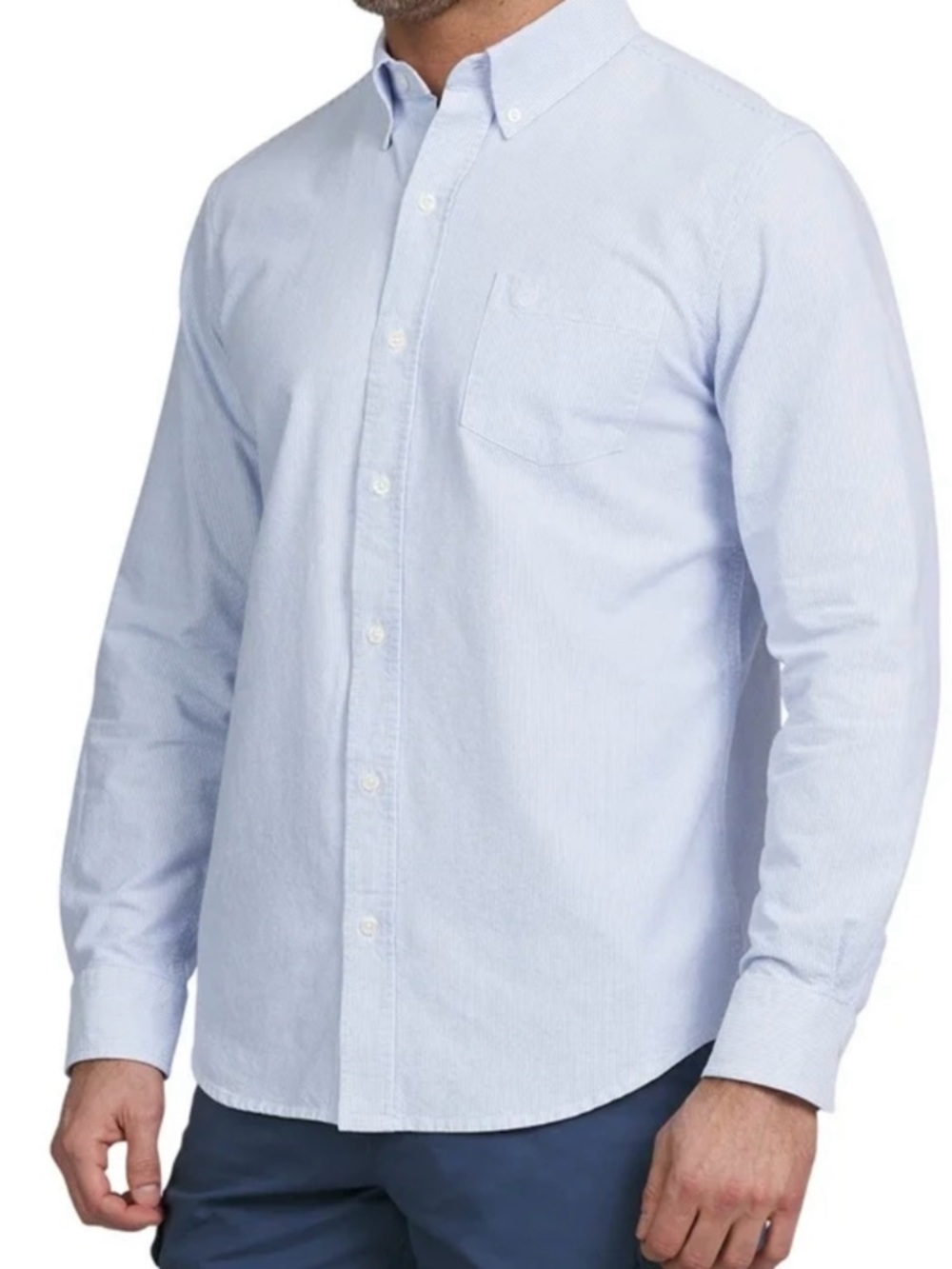 Chaps Light Blue Long-Sleeve Button-Down Shirt